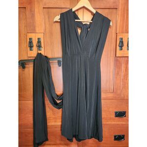 Mossimo Supply Co Black Multi-Wear Wrap Midi Dress Women's Size Large NIP
